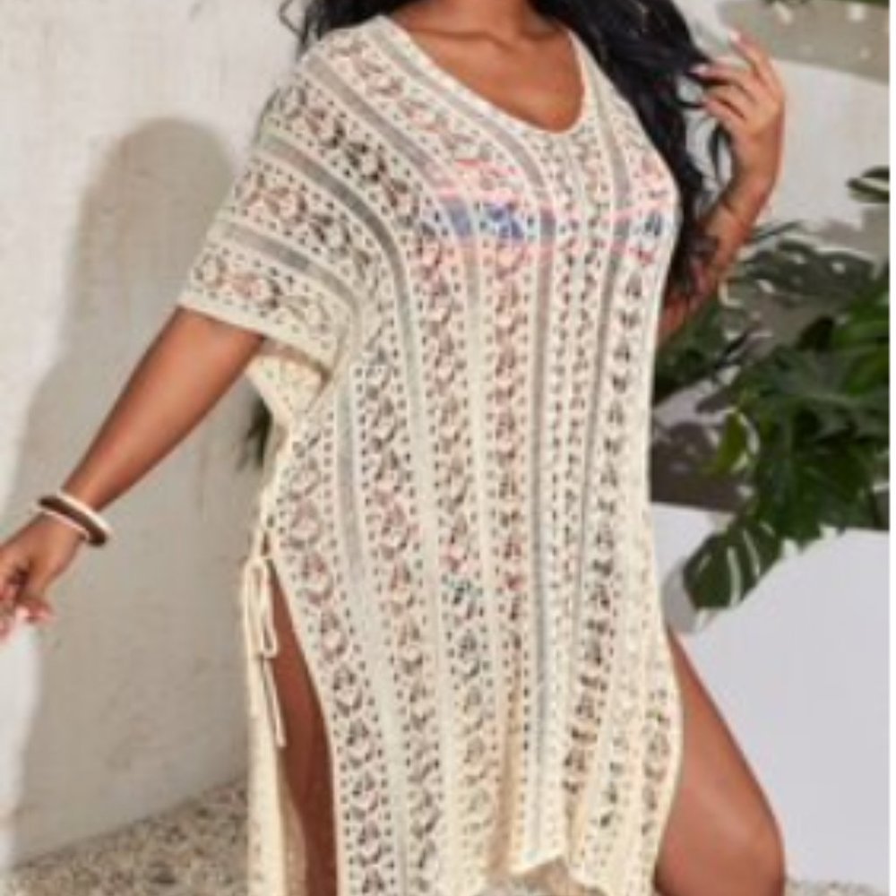 SHEIN Curve - Crochet Bathing Suit Cover Up - Size 2XL